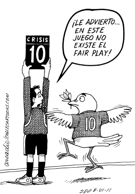 LA PAZ AL JUEGO DE LA CRISIS  by Arcadio Esquivel