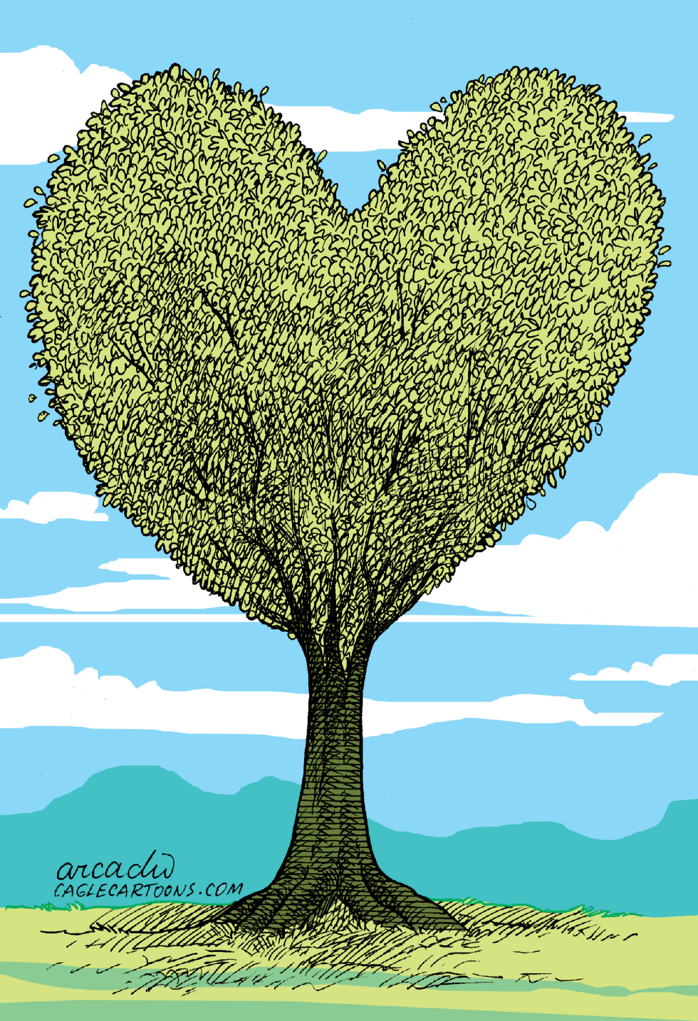  LOVE FOR THE TREE  by Arcadio Esquivel