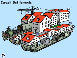 ISRAELI SETTLEMENTS by Emad Hajjaj