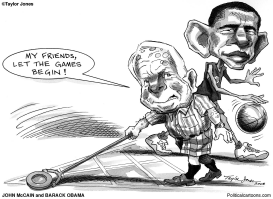 MCCAIN AND OBAMA / SHUFFLEBOARD by Taylor Jones