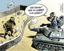 TRUCE BETWEEN ISRAEL AND HAMAS by Patrick Chappatte