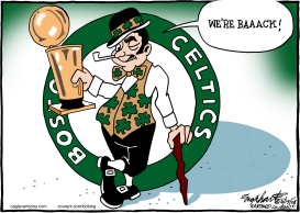 BOSTON CELTICS by Bob Englehart