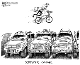 COMMUTING WITHOUT SUVS by Adam Zyglis