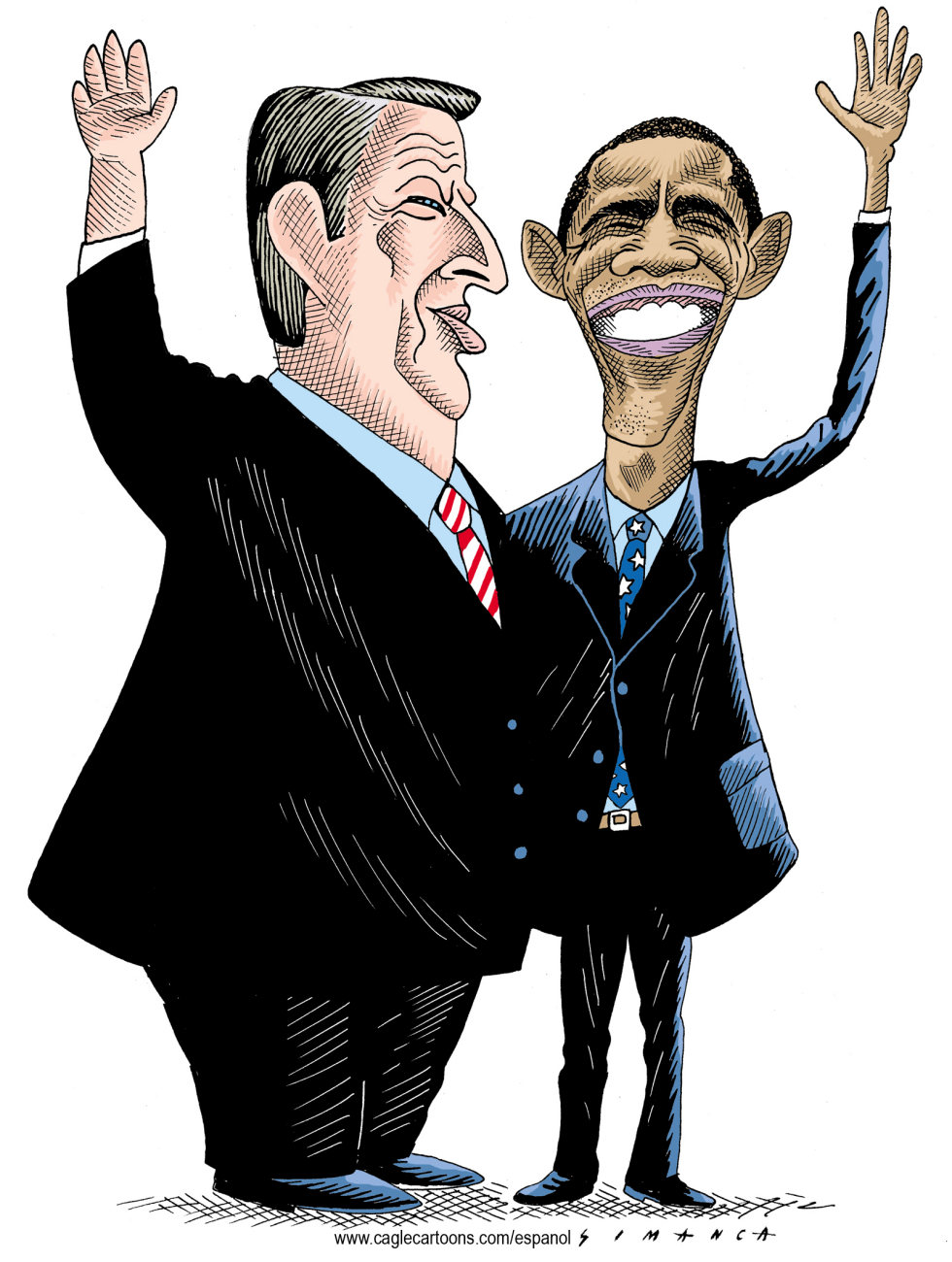  OBAMA AND AL GORE  by Osmani Simanca