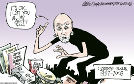 GEORGE CARLIN OBIT by Mike Keefe