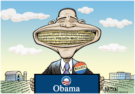 MAIZ EN LA BOCA DE OBAMA  by RJ Matson