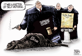 GUN BAN GUNNED DOWN  by Nate Beeler