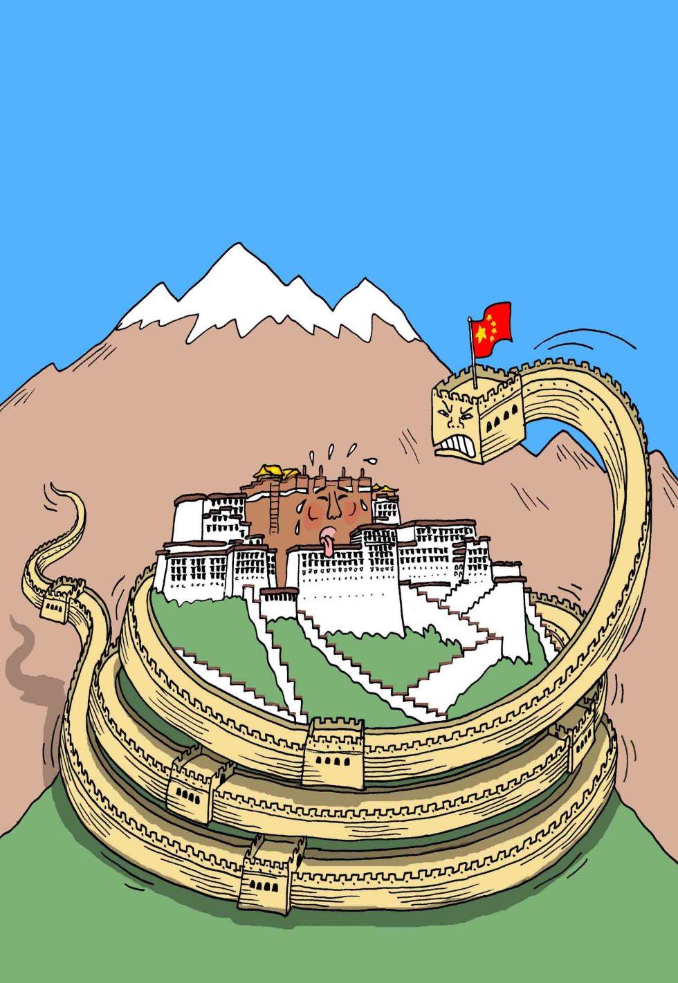  TIBETAN CRACKDOWN-1 VERTICAL by Stephane Peray