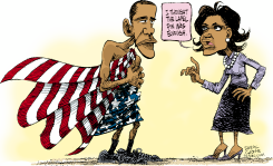 OBAMA PATRIOTISM  by Daryl Cagle