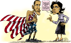 EL PATRIOTISMO DE OBAMA  by Daryl Cagle