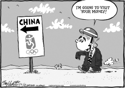 BUSH GOES TO CHINA by Bob Englehart