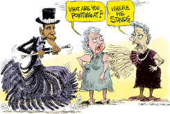 WHERE OBAMA STANDS  by Daryl Cagle