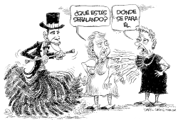 DONDE SE PARA OBAMA by Daryl Cagle