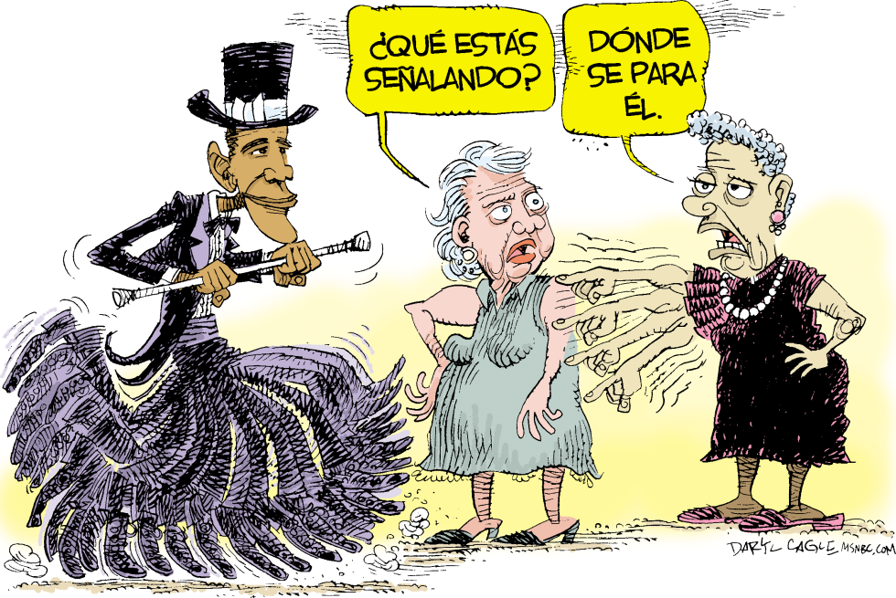  DONDE SE PARA OBAMA  by Daryl Cagle