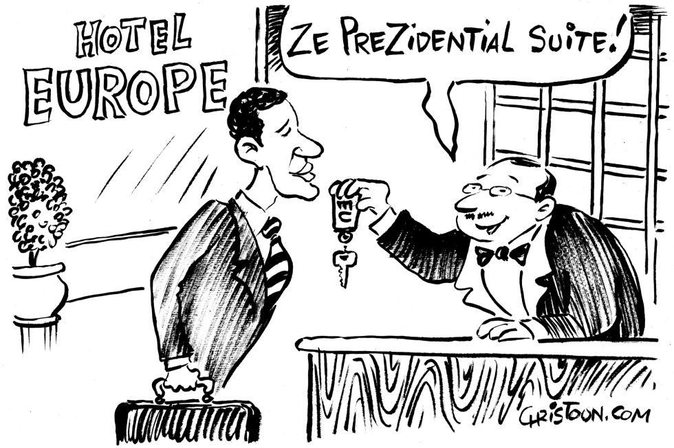  OBAMA IN EUROPE - B&W by Christo Komarnitski