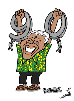 NELSON MANDELA IS 90-Y-OLD by Stephane Peray