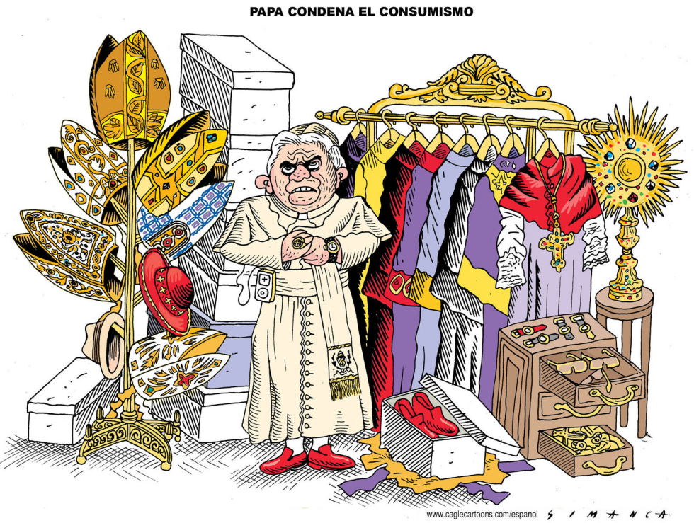  PAPA CONDENA EL INSACIABLE CONSUMISMO  by Osmani Simanca