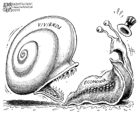 ECONOMIA A PASO DE CARACOL by Adam Zyglis