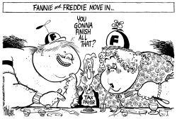 FANNIE AND FREDDIE MOVE IN by Mike Lane