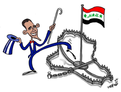 BARAK OBAMA IN IRAQ by Stephane Peray