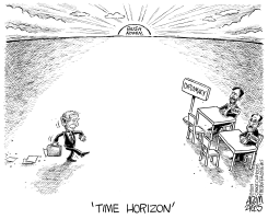 BUSHS TIME HORIZON by Adam Zyglis