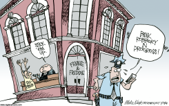 BANK ROBBERY by Mike Keefe