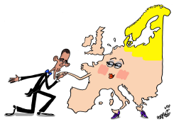 OBAMA IN EUROPE by Stephane Peray