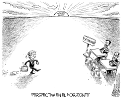 LA PERSPECTIVA DE BUSH EN EL HORIZONTE by Adam Zyglis