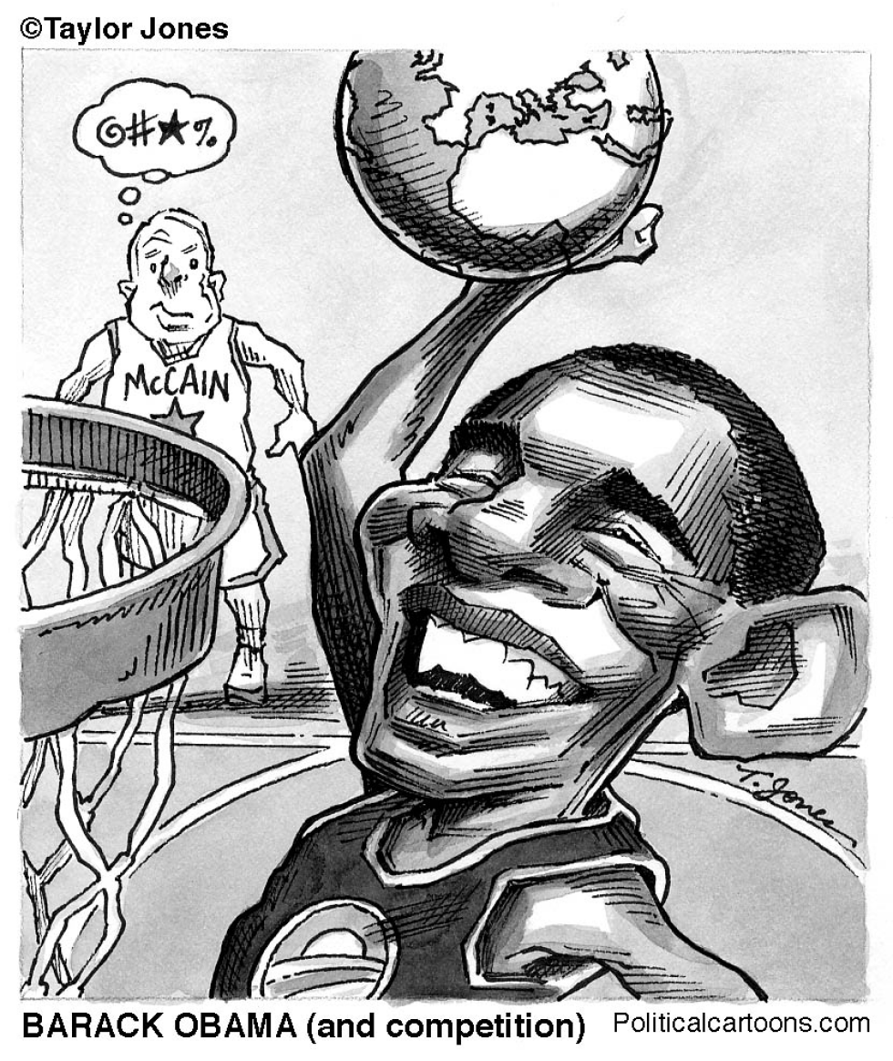  OBAMA AND MCCAIN PLAY THE HOOPS by Taylor Jones