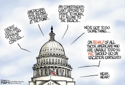 CONGRESS ON VACATION by Nate Beeler