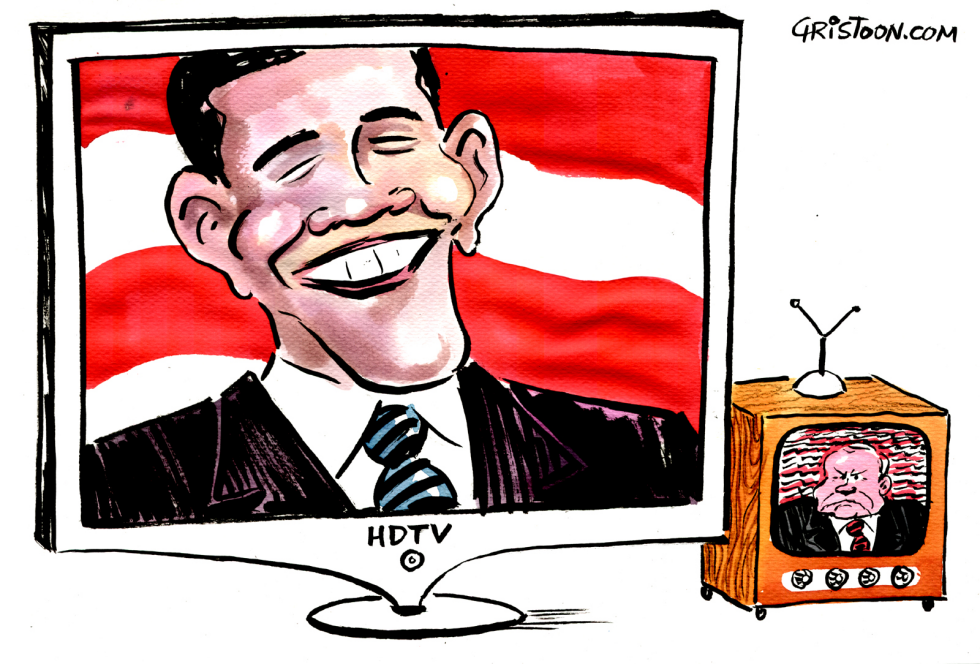  OBAMA TV SET  by Christo Komarnitski