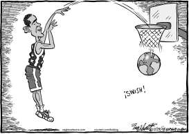 BARACK OBAMA Y EL MUNDO by Bob Englehart