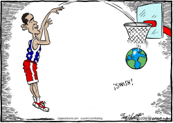 BARACK OBAMA Y EL MUNDO  by Bob Englehart