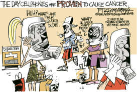 CELLPHONES CAUSE CANCER by David Fitzsimmons