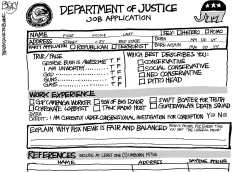 DOJ JOB APPLICATION by Pat Bagley