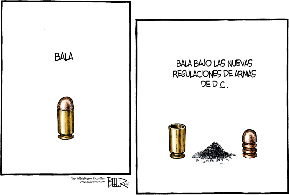  EL PUNTO DE UNA BALA EN DC  by Nate Beeler