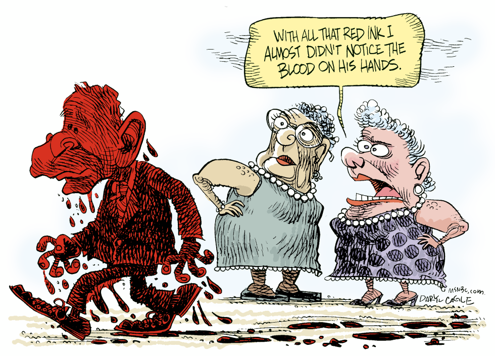  BUSH RED INK  by Daryl Cagle