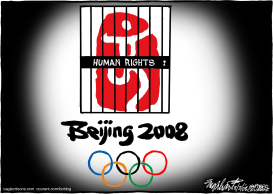 CHINA OLYMPIC PRISON  by Bob Englehart