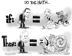 OBAMA DO THE MATH GRAY by Daryl Cagle