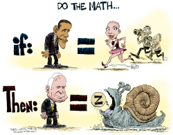 OBAMA DO THE MATH  by Daryl Cagle