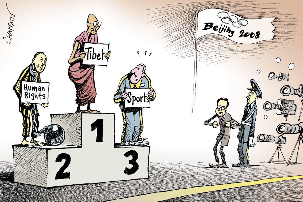  START OF THE OLYMPICS by Patrick Chappatte