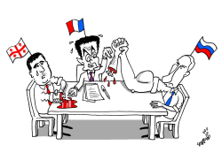 SARKOZY AND RUSSIA-GEORGIA CEASEFIRE by Stephane Peray