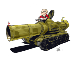 PUTIN IN A TANK- AND-PIPELINE by Riber Hansson