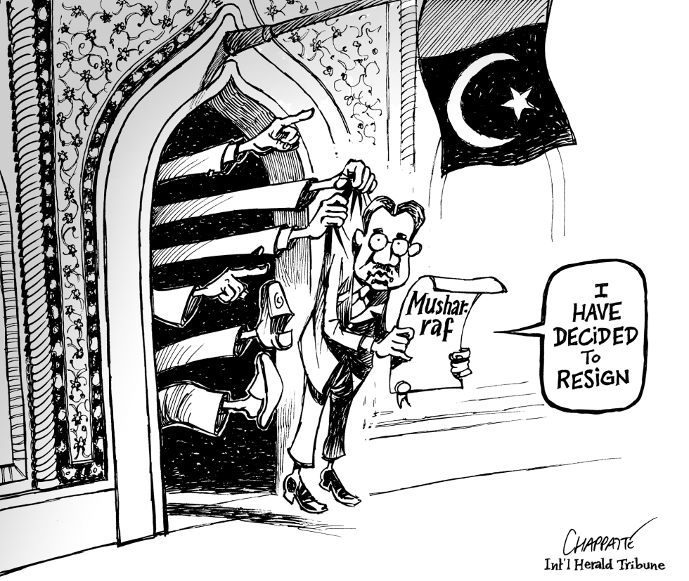  MUSHARRAF IS OUT by Patrick Chappatte