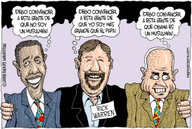 OBAMA, MCCAIN Y EL PASTOR RICK  by Wolverton