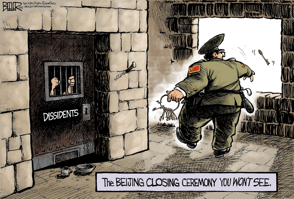  BEIJING CLOSING CEREMONY by Nate Beeler