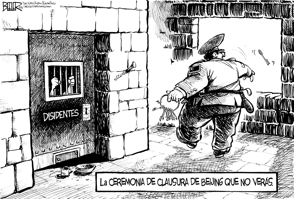  CEREMONIA DE CLAUSURA DE BEIJING by Nate Beeler