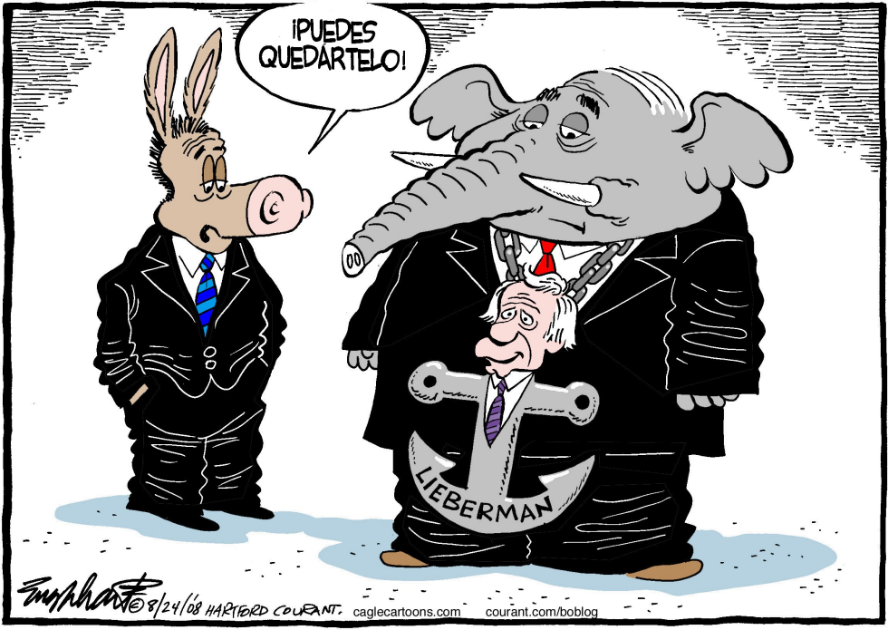  JOE LIEBERMAN  by Bob Englehart