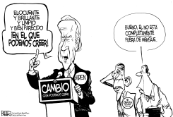 BIDEN SIGUE EL MENSAJE by Nate Beeler