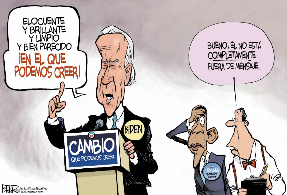  BIDEN SIGUE EL MENSAJE  by Nate Beeler